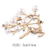 Deer Brooch Plum Flower Deer Brooch Fashion Pearl Corsage Flower Jewellery Accessories Pin Jumper Shawl Buckle Long-Lasting Color Exquisite Brooch