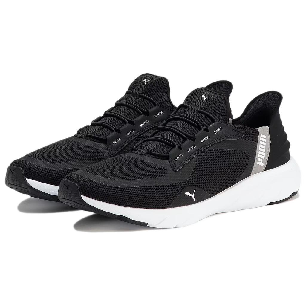 Puma Softride Flexlace Comfortable Durable Wear-Resistant Low-Top Casual Running Shoes Unisex sneaker Black 309901-01