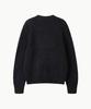 Leondi Brushed Mohair V-Neck Knit - Black