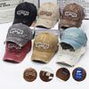 Letter New York Broken Hole Baseball Cap Washed Cotton Adjustable Embroidery Baseball Cap Sunscreen Hats For Man Women Fashion