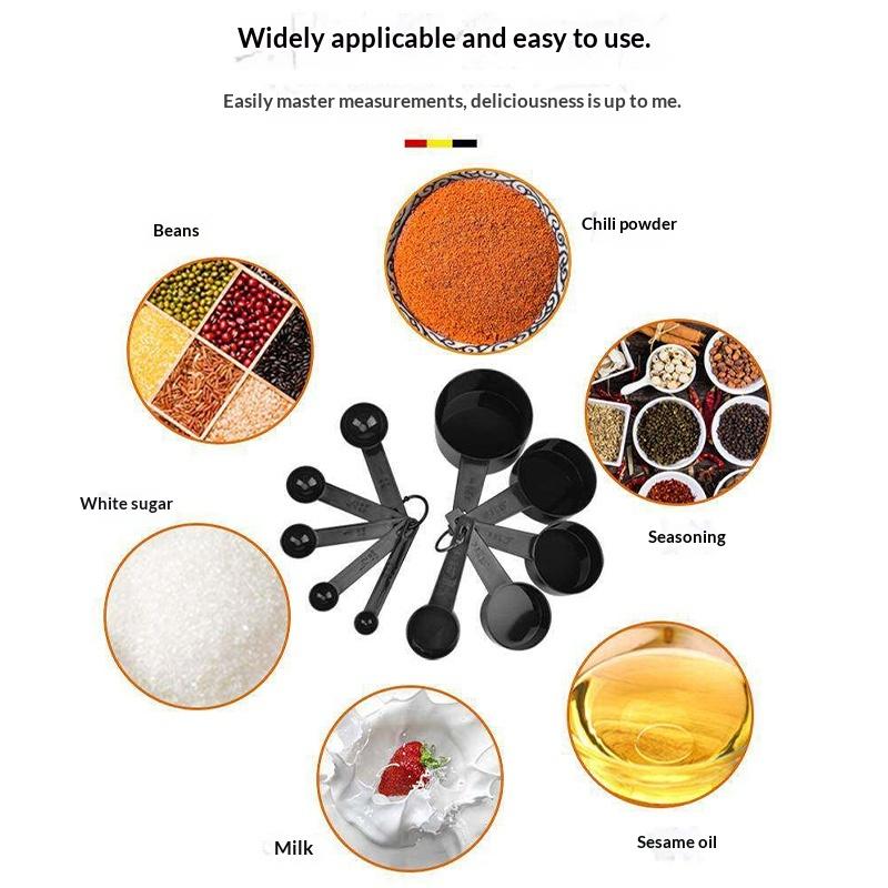 10 Stück Küchen-Messlöffel Set Zuckerschaufel Mehl Kuchen Backen Teelöffel Messbecher Werkzeuge zum Kochen