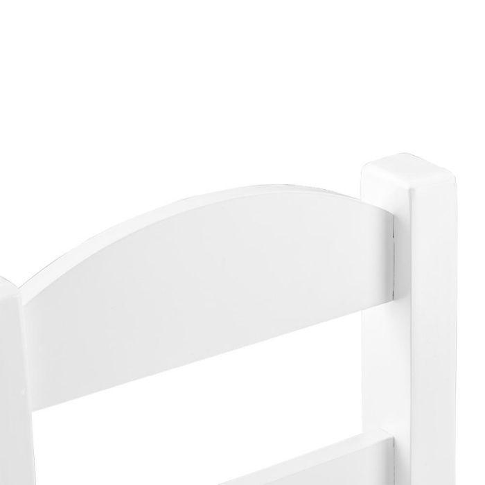 GINGER HOME Children's Table Set with 4 Chairs – White Solid Wood – 66x56x48 Cm – Scandinavian Style