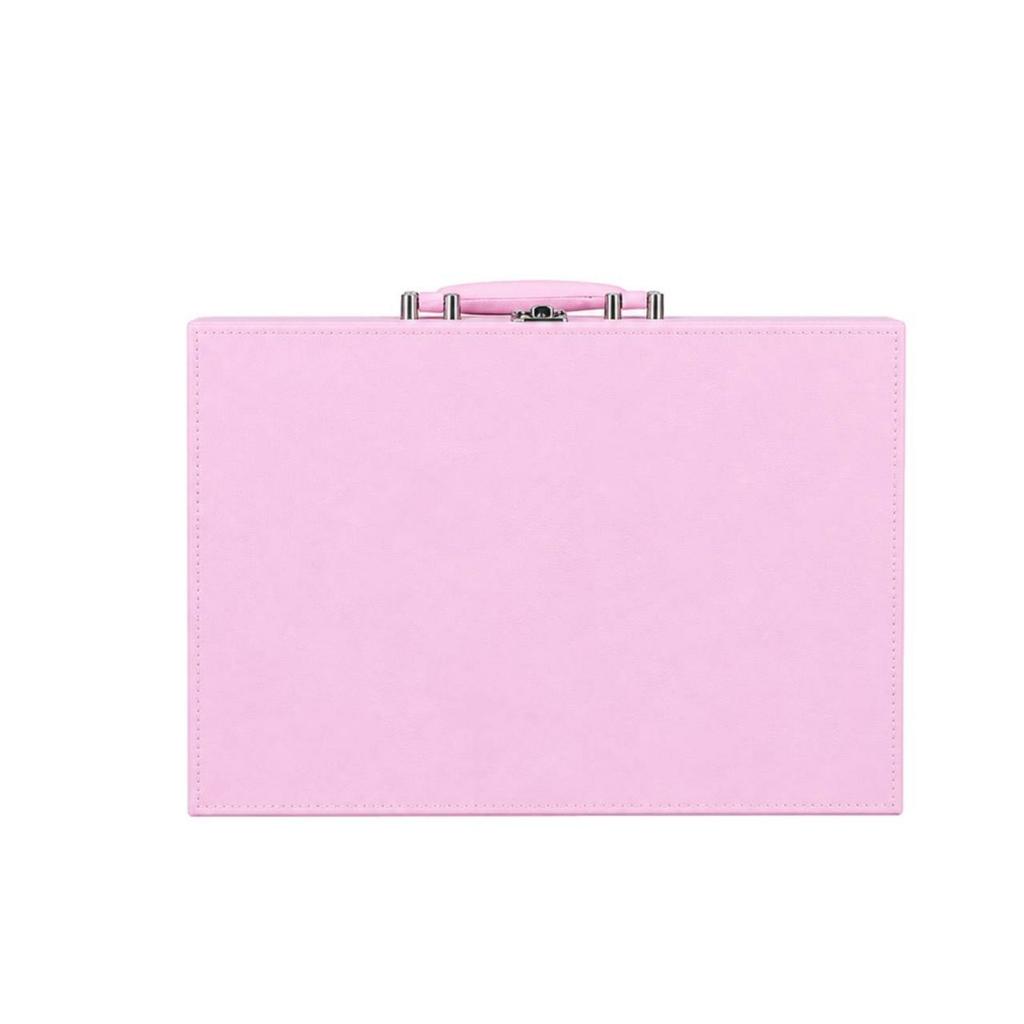 Storage Case Safeguarding Hinged Mahjong with Lined Interior Portable for