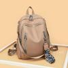 2025 new Korean version fashion trend retro large capacity soft leather backpack outdoor travel backpack women's bag
