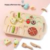 Kitchen Wooden Toy Set With Snack And Bbq Play Food For Children Fun Learning