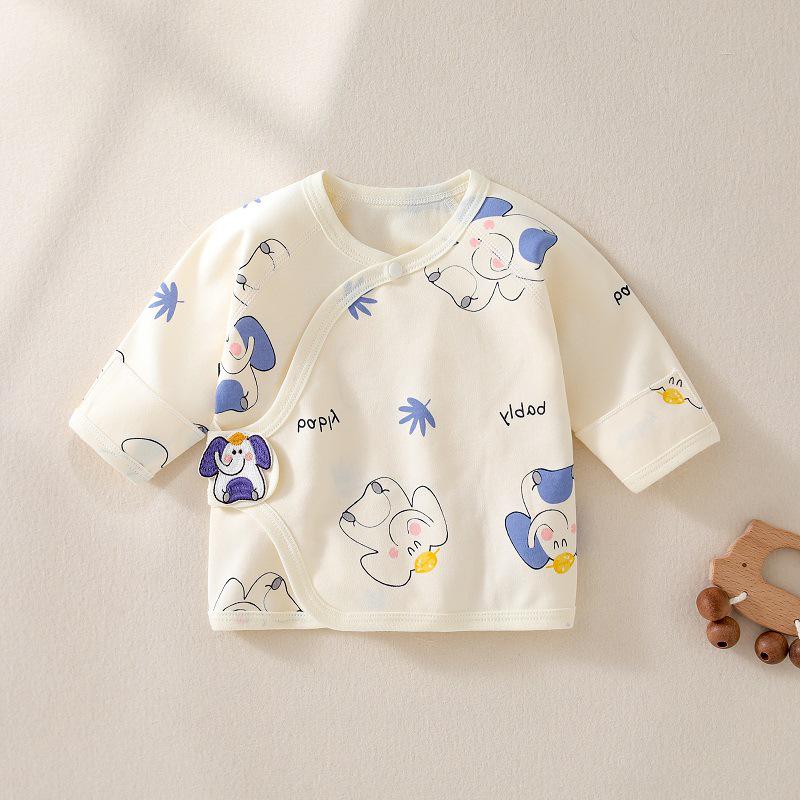 Unisex Newborn Cotton Boneless Half-Back Onesie for Spring, Summer, and Autumn