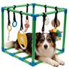 Parc d'activités pour chiots avec 8 jouets suspendus Parc d'attractions Jungle pour petits chiens Cadre en PVC Parc pour chiens pour jouer et se divertir