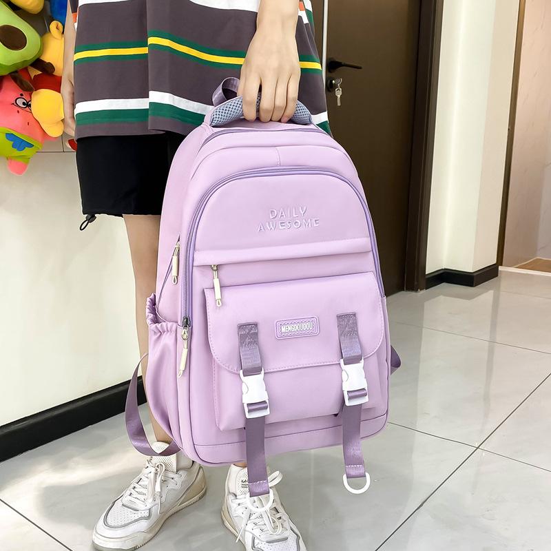 School bag Female student large-capacity leisure bag Junior high school student water-proof backpack
