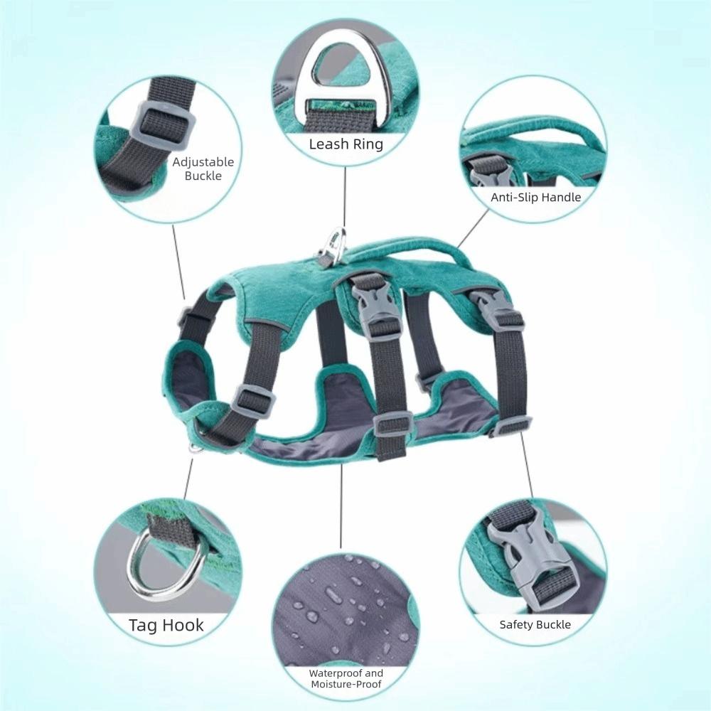Reflective Vest Reflective Pet Harness Adjustable Design Nylon Pet Vest  Walking Training