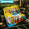 1PC Custom Name Blanket Rainbow Adventure Flannel blankets Patterns Throw Blanket All-Season Soft Gift for Couch, Bed, Camping, Birthday gifts