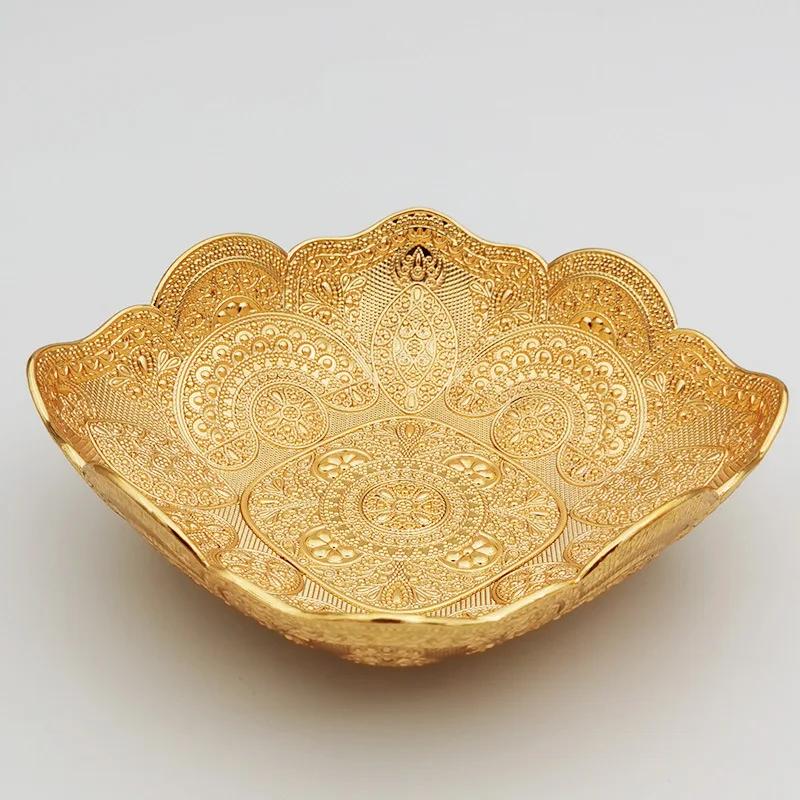 Metal Creative Peacock Plate Nut Fruit Plate Candy Snack Storage Snack Plate Home Living Room Dried Fruit Plates Decoration