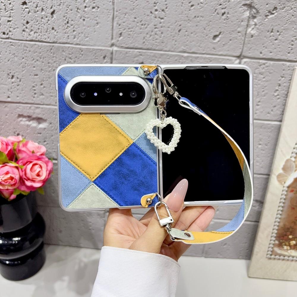 For HuaWei Pura X Max Retro Color Collision Phone Case Scarves Bracelet Protective PC Hard Shell Shockproof Back Cover