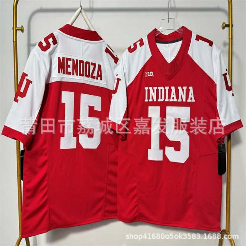 Indiana Hoosiers College Football Jersey Embroidered NCAA Team Uniform Men Cotton Rugby Style
