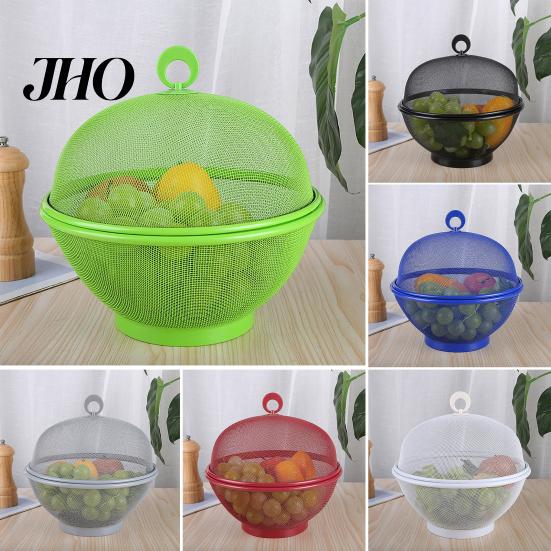 Cesto Scolapasta Multiuso Grande Capacità Rete Frutta con Coperchio Ciotola Anti-Mosche Facile da Pulire Lavastoviglie Sicura Coperchio Ventilato Supporto Espositore