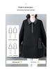 Plus Size Women's POLO Collar Mid-Length Fleece Sweatshirt - Casual Warm Coat for Autumn and Winter