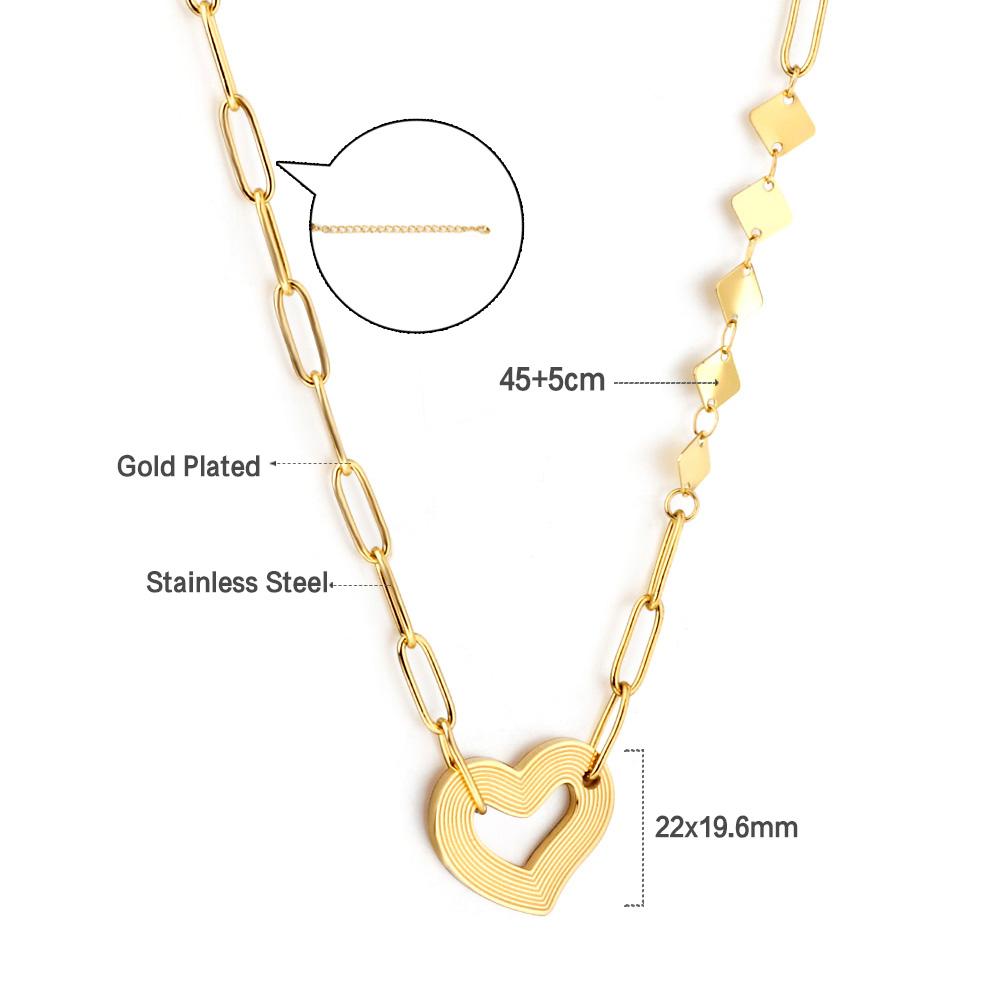 Dainty Shell Jewelry Gold Plated Necklace Women Custom Engraving Pendant Necklace Fashion 316L Stainless Steel Heart Necklaces