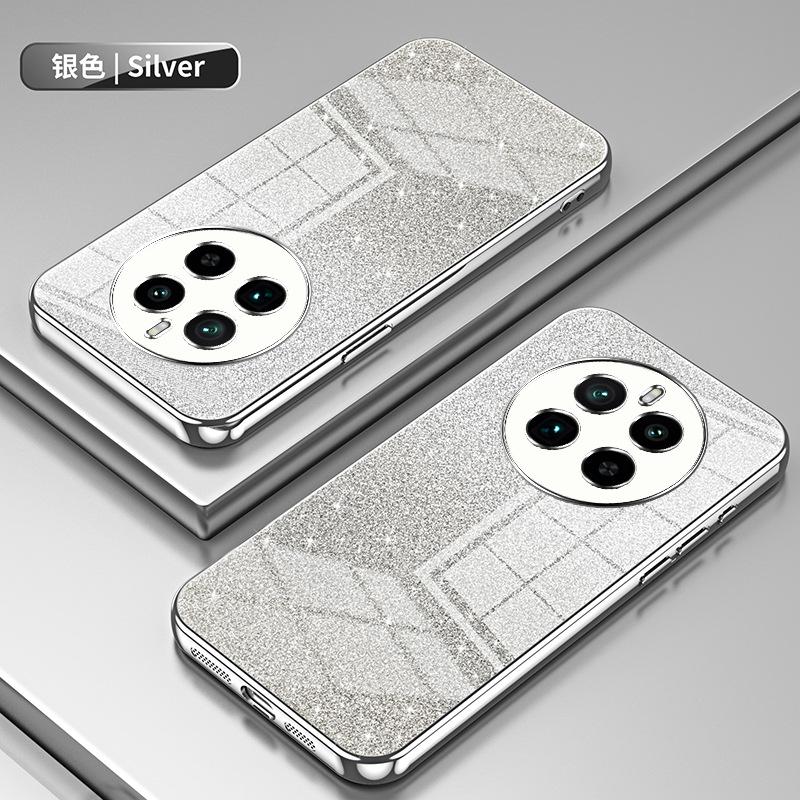 Applicable To OPPO Realme14Pro + Electroplated Glitter Mobile Phone Case True Me GT7 Transparent NEO8 Protective Case