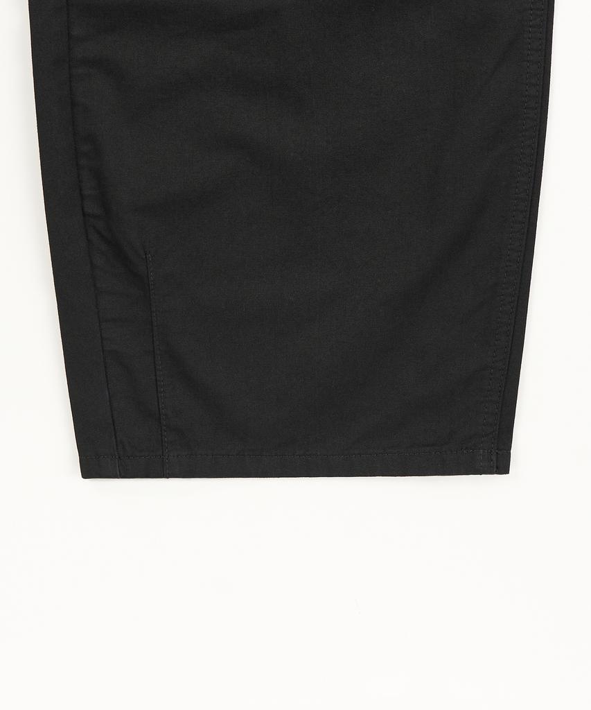 TOFFEE Curved Barrel Cotton Pants (Black)
