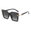 New personalized trend fashion sunglasses women's high-end sense UV-proof glasses frameless multi-color marine sunglasses