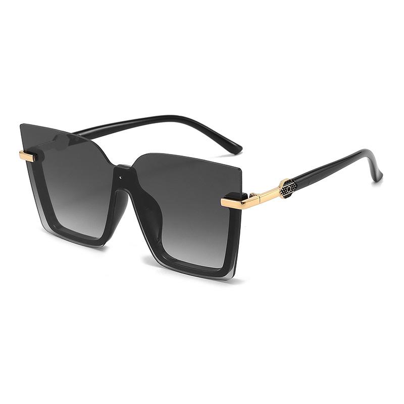 New personalized trend fashion sunglasses women's high-end sense UV-proof glasses frameless multi-color marine sunglasses