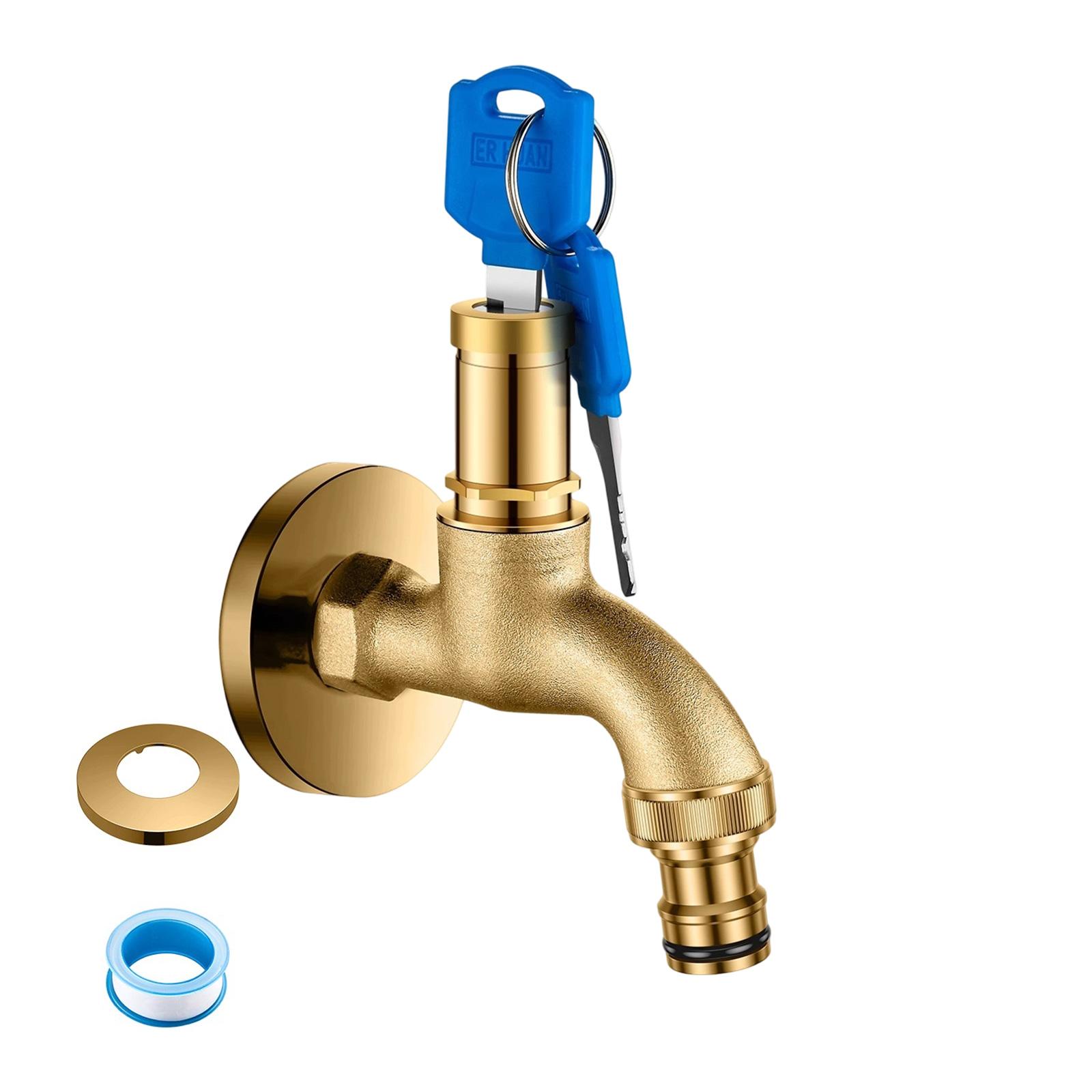 Anti Thefts Outdoor Freeze Resistant Faucet 304 Stainless Steel Weatherproof Design For Patios And Yard