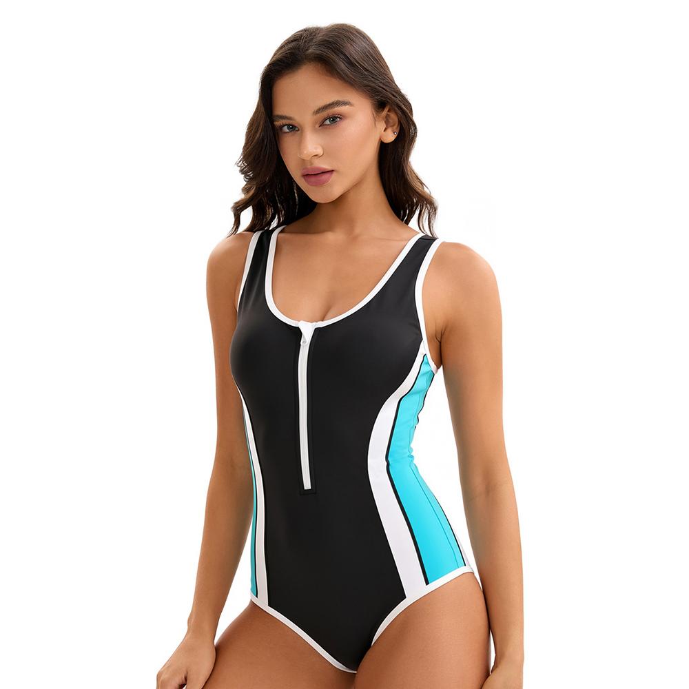 Sports Sleeveless Triangle Swimsuit Conservative Women's Sexy Backless Swimsuit