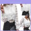 Pure Color Lace Vneck Cardigan For Women With Long Sleeves And Slim Fit Design