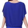 Summer new fashion women's short-sleeved T-shirt, large-size women's thin bat-sleeved chiffon shirt loose top