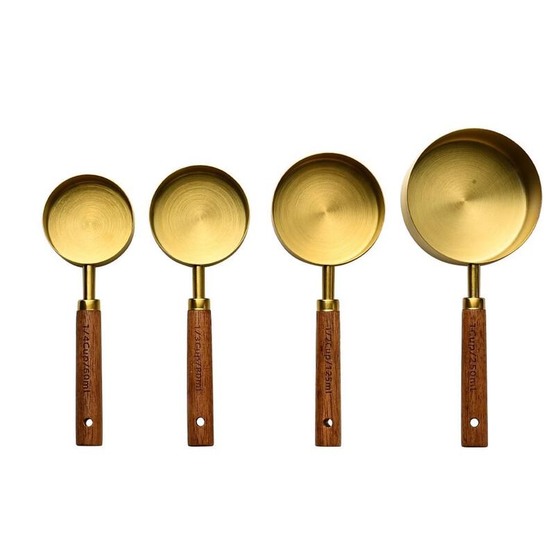 Gold-Plated Stainless Steel Measuring Cup Set