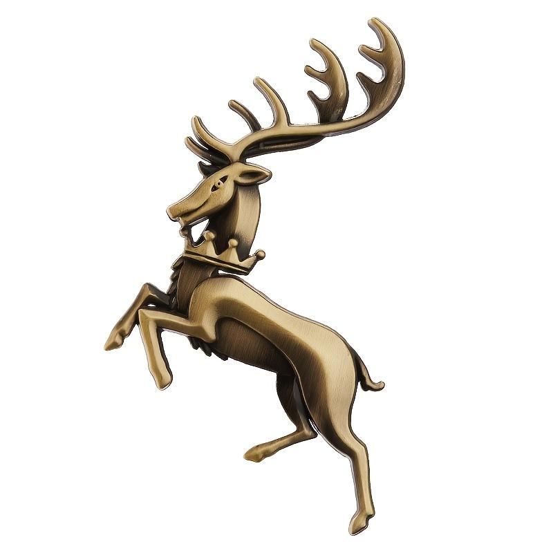 1 Adet 3D Sanat Geyik Elk Boynuzu Amblem Rozet Etiket araba Çamurluk Yan bagaj İsimlik Çıkartma Toyota Honda Araba Aksesuarları