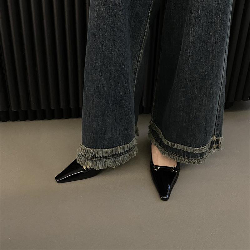 Fashion 2025 Women Flats Slingbacks Sandals Fashion Pointed Toe Pumps Soft Sole Slip-on Casual Thin Shoes Comfortable Lady Work Shoes