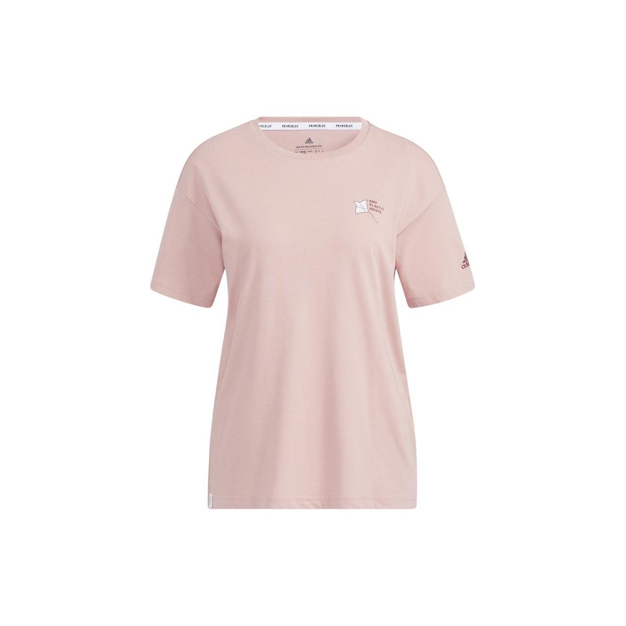 (WMNS) adidas Ocean Graphic Short Sleeve T-Shirt Asia Sizing Pink Women s HE7340 XS