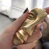 A Variety of Popular European and American Face Brooches, Matte Gold Abstract Brooches, Coat Decorations, Fixed Anti-Exposure Accessories