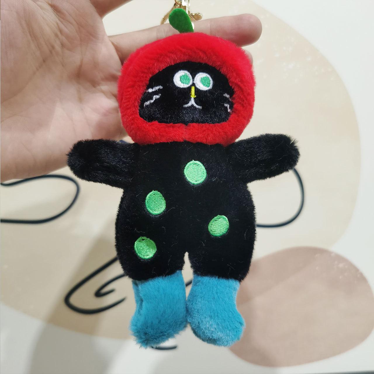 

Милый плюшевый брелок в горошек с кошкой, милая мягкая игрушка для сумки, подарок, шарм StyleD