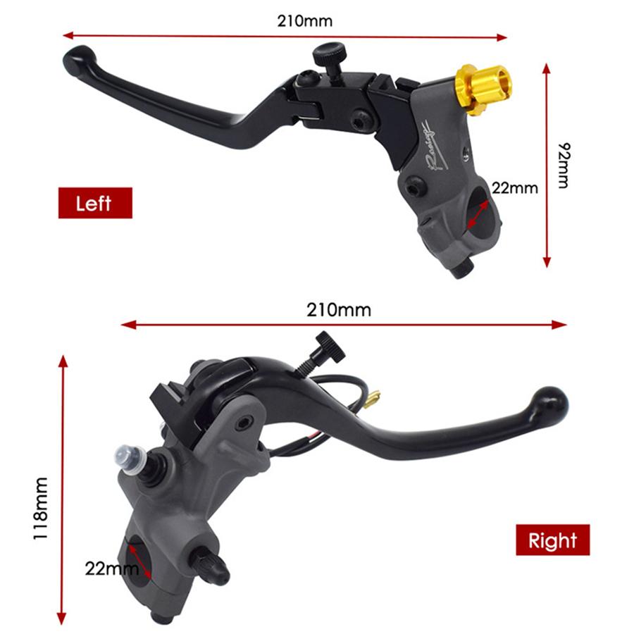 Für Motorrad Brems- Kupplungspumpe (Paar) Mt-074-Grau Großer Ölbecher Zn1X