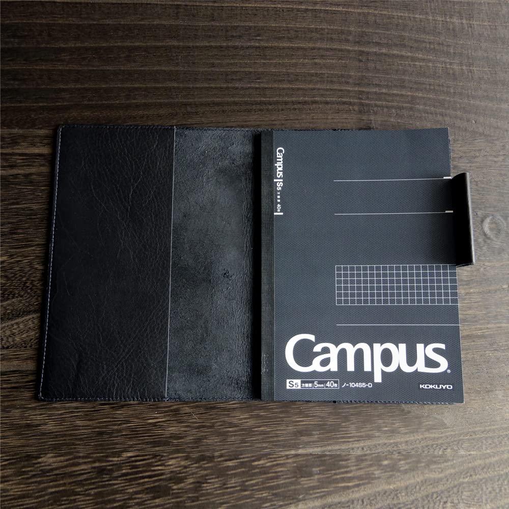 A5 Size Planner Cover with Pen Hobonichi Techo Cousin Size Compatible Not Holder, (Planner Included) (Navy)