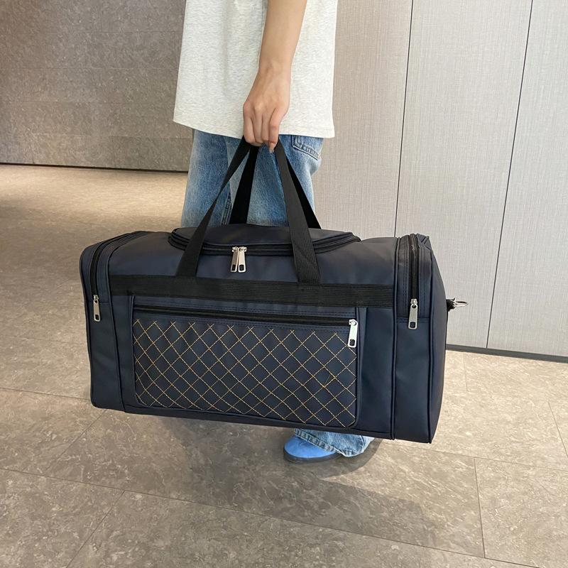Large capacity hand-held travel bag, business commute, business trip, luggage bag, household fitness clothing storage bag, can be set with tie rod