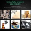 Chiave Multifunzionale a Fiocco di Neve 18-in-1: Utensile in acciaio leggero con caratteristiche ottagonali ed esagonali