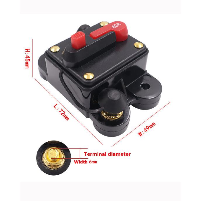 300A 250A 200A 150 100A 80A 60A 30A Circuit Breaker 12-42VDC Car Truck Audio Resettable Fuse Circuit Breaker with Power Protect Circuit Breaker 6