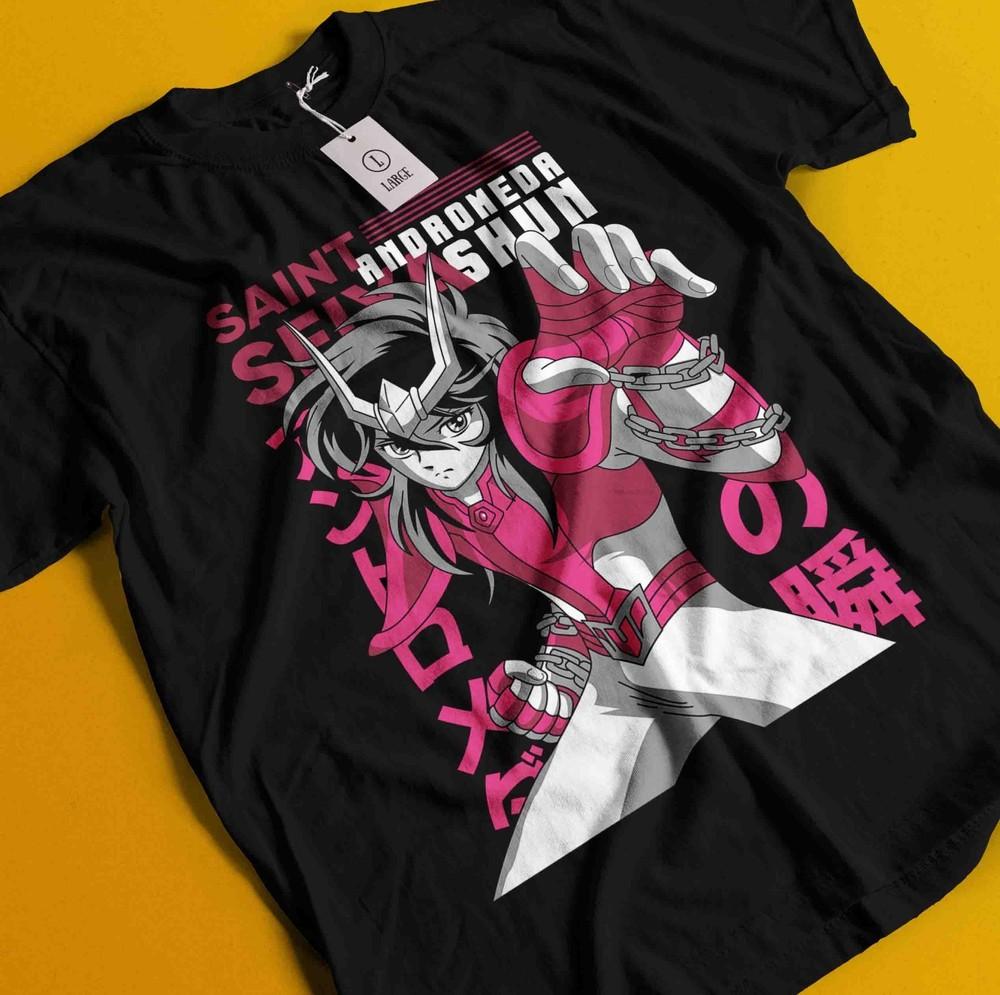 

Saint Seiya T-Shirt knights Of the Zodiac Shun Anime Manga Graphic Tee Unisex L