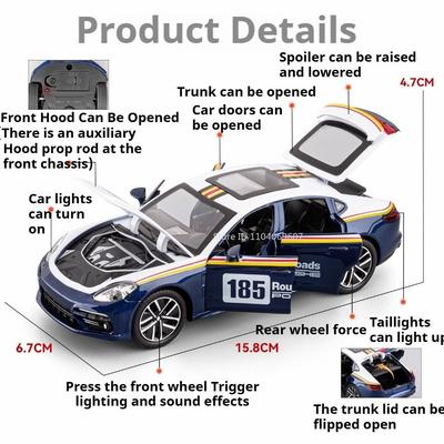 1:32 Panamera M4 Toys Cars Models Alloy Diecast with Light Music Miniature Supercar Pull Back Vehicle Model Child Adult Presents
