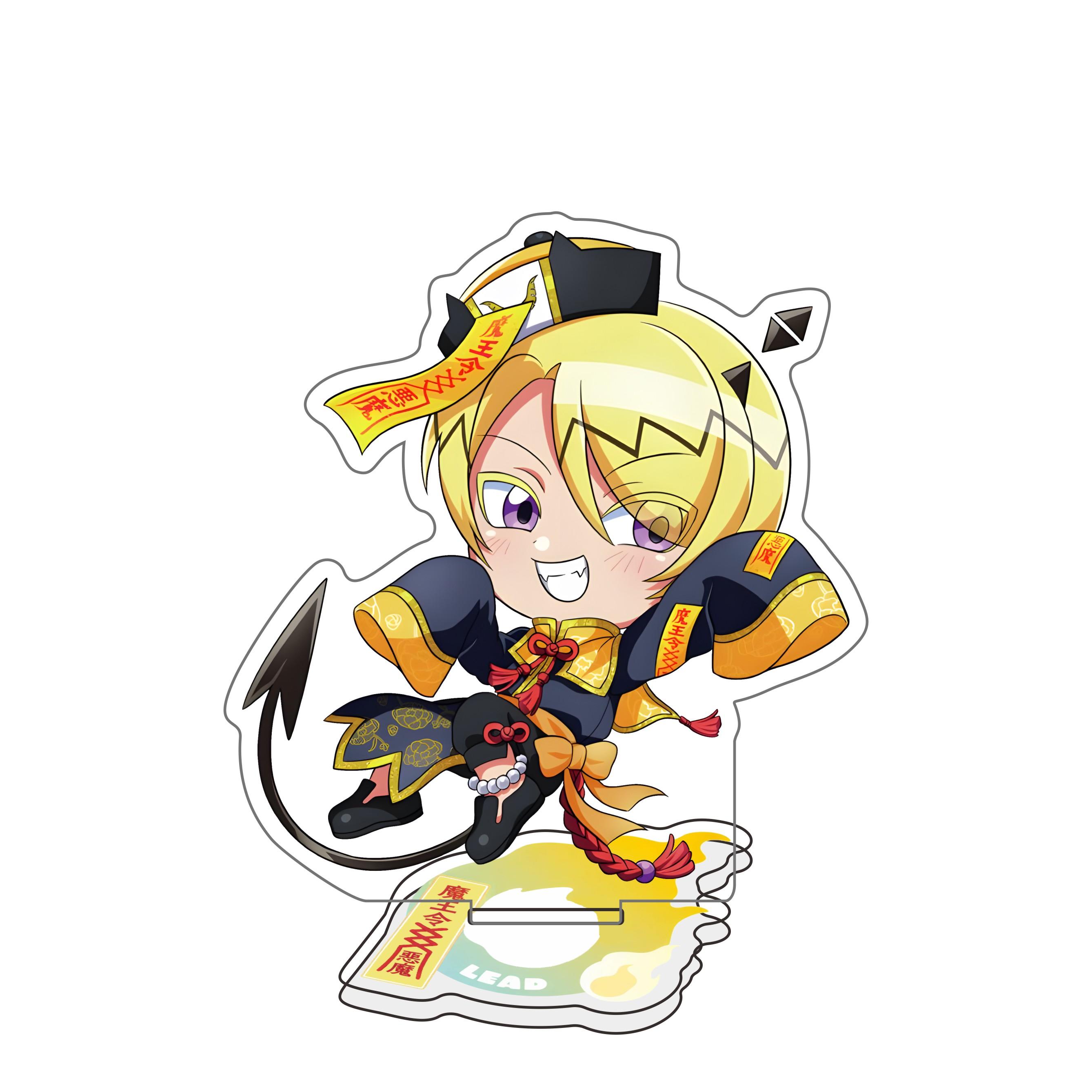 

Anime Welcome to Demon School! Iruma-kun 10cm Chibi Acrylic Standee Keychain Interlayer Printed Alice Clara Desk Decor Gift 10 cm