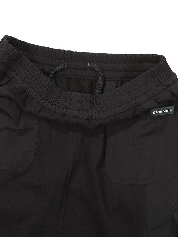 BBC EARTH W Woven Patch Buckle Cargo Skirt_Black