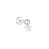 CANNER 1PZ Occhio di Cavallo Testa Piatta Filettato Perforazione Osso Auricolare Donna Argento 925 Ins Stella Fiore Geometria Zircone Orecchino a Lobo