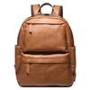 Men'S Genuine Leather Backpack, First-Layer Cowhide Leisure Travel Backpack, Large-Capacity Computer Bag, Retro Men'S Bag.