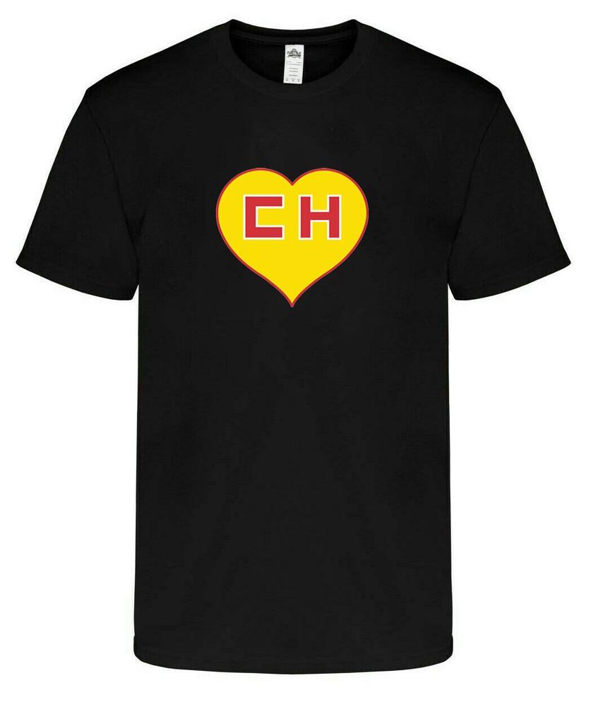 Yellow Heart CH Logo Black T-shirt
