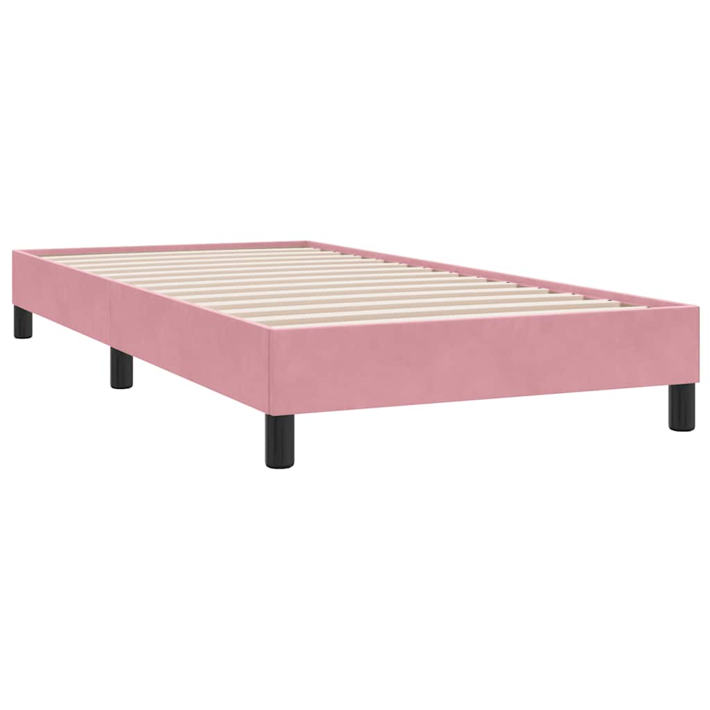Łóżko Box Spring Bez Materaca Różowe 90X210 Cm Aksamit