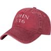 John   Baseball Cap Washed Denim Adult Dad Hat Breathable Outdoor Casual Golf Cap