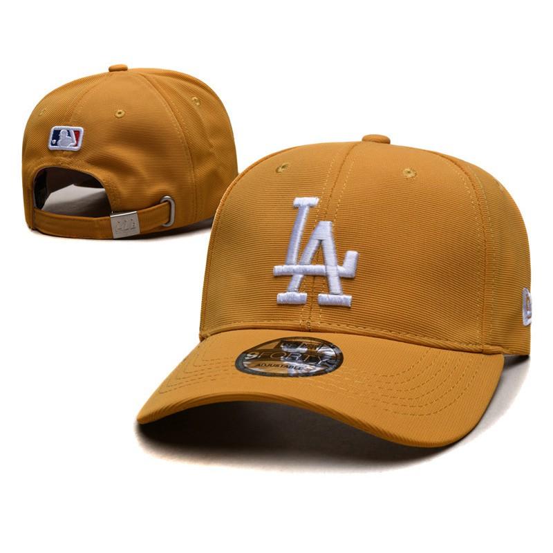 Berretto da Baseball Lettera LA Visiera Curva Regolabile Cotone Lino Cappello da Papà Uomo Donna Sport all'Aperto