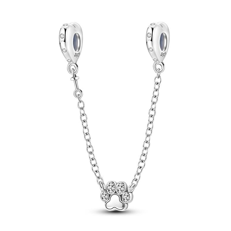 Copper Sun And Moon Plum Blossom Safety Chain Piece Bead Charms For 3Mm Original Bracelets Diy Jewelry Birthday Crafting